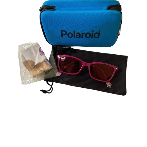 Polaroid Women's Rectangle Eyeglass Frame Polarized‎ Clip On Lenses PLD6140CS - Picture 1 of 10